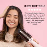 L'ange Hair Le Volume 2-in-1 Titanium Blow Dryer Brush Blush Hot Air Brush with Oval Barrel