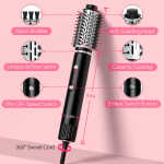 NICEBAY Hair Dryer Brush, Hot Air Brush with 110000RPM Brushless Motor, Blow Dryer 1300W, Plastic