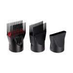 KISS Red Tourmaline Ceramic Hair Dryer with 4 Additional Styling Attachments, 1875 Watts, Red