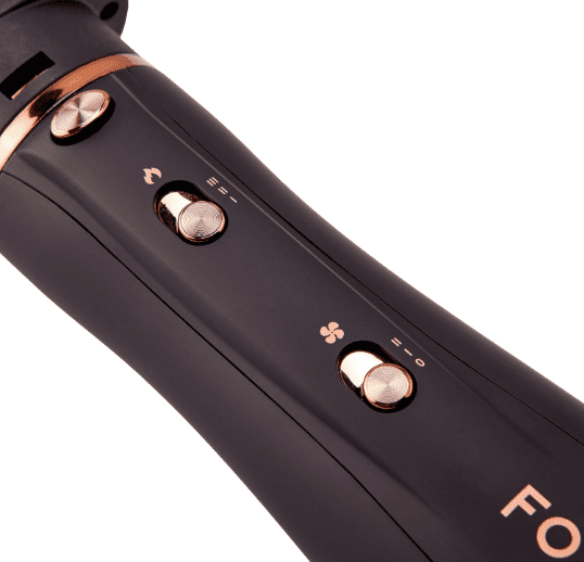 FoxyBae 3-in-1 Ceramic Interchangeable Hair Tools - Blowout Dryer Set [Black Rose-Gold]