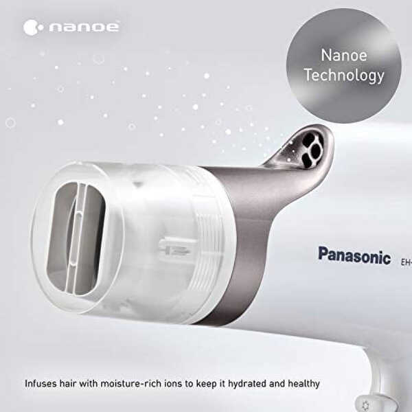 PANASONIC EH-NA67-W235 Panasonic - EH-NA67-W Nanoe Hair Dryer with Oscillating QuickDry Nozzle - White