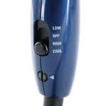 Conair 2 Speed Dual voltage 1875 Watt Compact Folding Ionic Hair Dryer in Dark Blue
