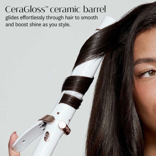 T3 SinglePass Curl X 1.25" Extra-Long Barrel Curling Iron with 9 Heat Settings and Ceramic Barrel for Fast Styling and Lasting