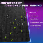 NiamVelo 47 inch Gaming Desk, Z-Shaped PC Computer Table Ergonomic Gamer Workstation with Headphone Hook for Home Office, Red