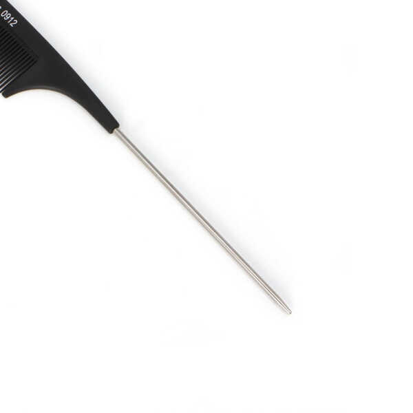 MANNYA Professional Fine-tooth Metal Pin Hairdressing Portable Hair Styling Rat Tail Comb