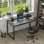 ZenSports 47-inch Home Office Computer Desk Modern Large MDF Study Desk Black