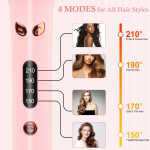 Automatic Hair Curler, Double Ceramic Curling Irons with 1.5" Rotating Barrel, 4 Temps & Timer