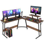 PayLessHere L Shaped Desk Corner Gaming Desk Computer Desk for Adults,Black,29"H