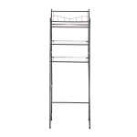 Mainstays 3-Shelf Over the Toilet Steel Freestanding Storage Shelf Unit, Silver, Holds up to 30 lb Capacity