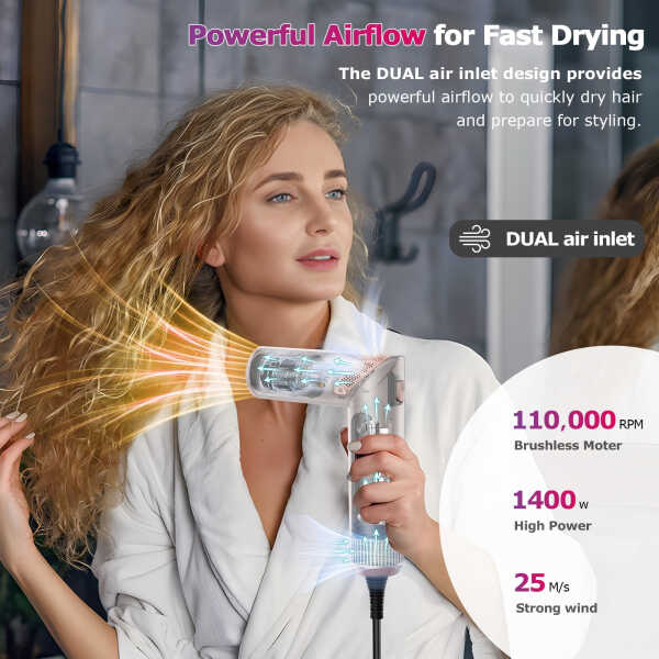RACCOMB 5-in-1 Hair Styler, Air Styling & Drying System, Powerful Hair Dryer Brush & Multi-Styler with Auto-Wrap Curlers, Oval