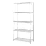 Hyper Tough 5-Tier Wire Storage Shelves, 36" W x 16" D x 72" H, 1750 lb Load Capacity, Black