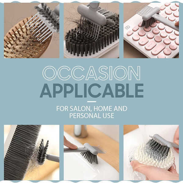 2 in 1 Comb Cleaning Brush Hair Brush Cleaner Tool Hair Brush Remover Rake Hair Brush Cleaning Tool Removing Hair Dust Home and