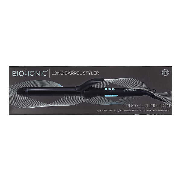 Bio Ionic Long Barrel Styler, 1.25" Curling Iron, Curling Wand, Adjustable Heat Hair Curler