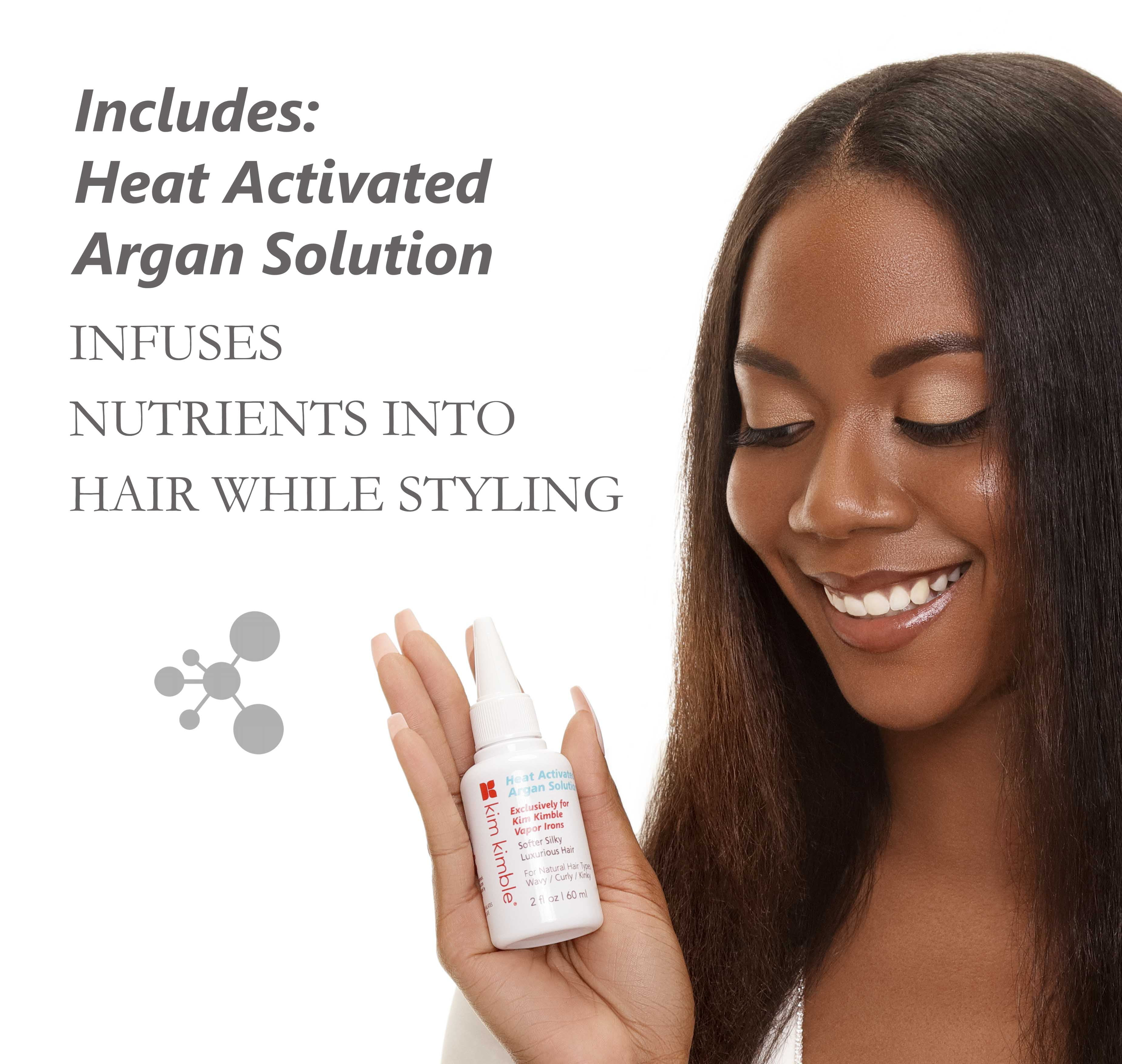 Kim Kimble 1&rdquo Conditioning Vapor Infused Flat Iron &ndash Special Ceramic Dual Heat Setting, Strengthens & Adds Volume to