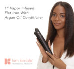 Kim Kimble 1&rdquo Conditioning Vapor Infused Flat Iron &ndash Special Ceramic Dual Heat Setting, Strengthens & Adds Volume to