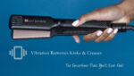 Kim Kimble Vibrating Professional 1.5" Ceramic Tourmaline Flat Iron Hair Straightener, Black