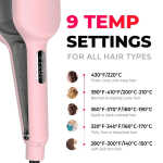 TYMO ROVY Curling Iron & Hair Crimper with 3 Barrels, Ionic Deep Waver Hair Styling Tool, Dual Voltage, Easy to Use,1.25 Inch,