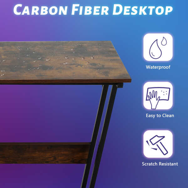 YRLLENSDAN L Shaped Computer Desk, Corner Desk Gaming Table Computer Desk L Shaped Desks Gaming Desks with Large Desktop for
