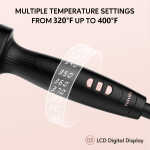 Terviiix 1.5" Thermal Brush, Ceramic Tourmaline Ionic Hair Curling Wand