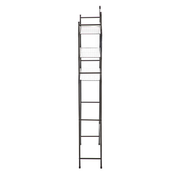 Mainstays 3-Shelf Over the Toilet Steel Freestanding Storage Shelf Unit, Silver, Holds up to 30 lb Capacity