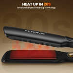 FETERVIC 1.57 Inch Ceramic Hair Straightener, Dual Voltage Flat Iron with 3D Floating Titanium Plates, LCD Display, 60-Min Auto