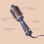 Hairitage Ceramic Volumizing Blow Dryer Brush for Curling and Straightening