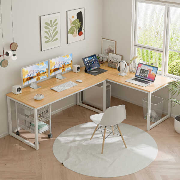 ZenSports 55 inch Large Computer Desk Home Office MDF Writing Desk Adult Workstation Black