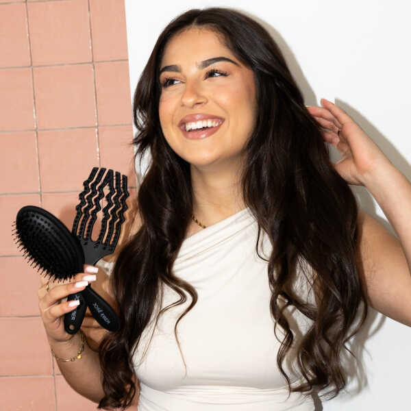 Jose Eber: Professional Series - Detangler Brush - 100% Natural Boar Hair With Nylon Bristle, Reduces Breakage, For All