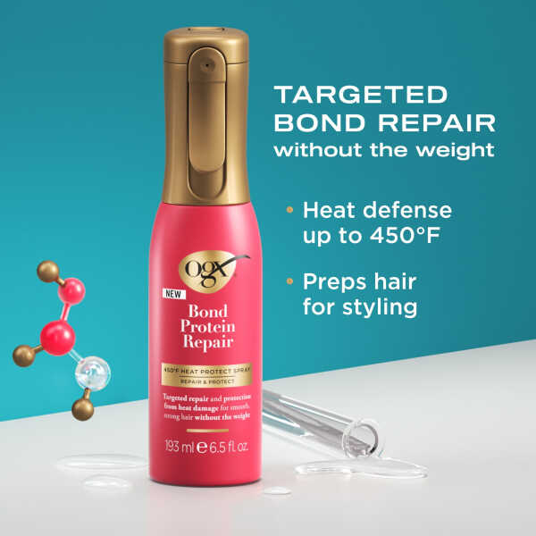 OGX Bond Protein Repair 450&degF Heat Protect Spray, 6.5 fl. oz