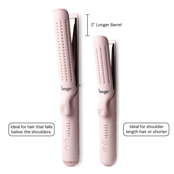 L'ange Hair Le Duo Grande 360&deg Airflow Styler | 2-in-1 Curling Wand & Titanium Flat Iron Hair Straightener (Black)