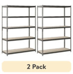 Muscle Rack 48"W x 18"D x 72"H 5-Shelf Steel Freestanding Shelves, Silver