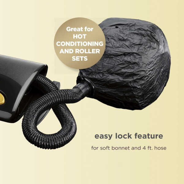 Conair InfinitiPRO Conditioning Soft Bonnet Hair Dryer with Hot Air Vent Brush Attachment