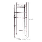 Mainstays 3-Shelf Over the Toilet Steel Freestanding Storage Shelf Unit, Silver, Holds up to 30 lb Capacity