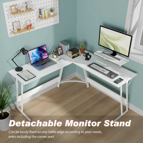 PayLessHere L Shaped Desk Corner Gaming Desk Computer Desk for Adults,Black,29"H
