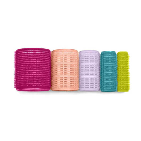 Conair Classic Volumizing Hair Self Grip Rollers, Assorted Sizes, Neon Colors, 31 Ct