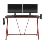 Quest for PC Gaming, Computer Desk With Charging Station, Cup And Headphone Holder