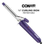 Conair Supreme Triple 0.5", 0.75", 1" Ceramic Spring Curling Iron, Purple, 3 Piece, CB433W2N