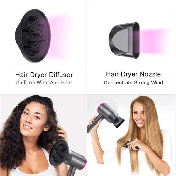 Hairspower Ionic Hair Dryer - Powerful 1800W, Frizz-Free Technology, Travel-Friendly Design