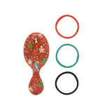 Wet Brush Hair Brush Mini Detangler 2 pack with Bonus Elastics.