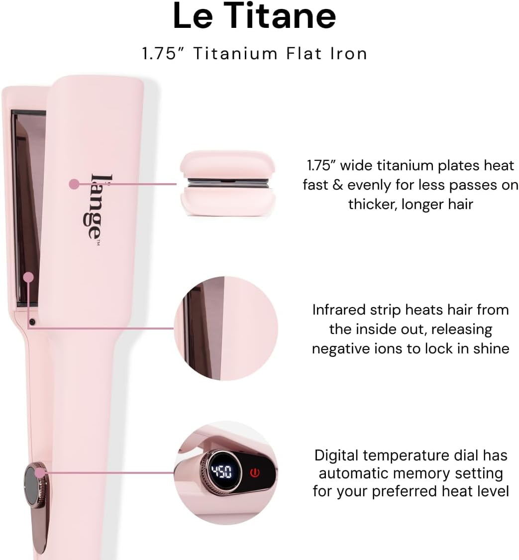 L'ange Hair Le Titane 2-in-1 Titanium Flat Iron Hair Straightener and Curler