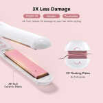 Terviiix 1/2'' Travel Hair Straightener for Heat Adjustable, Mini Portable Ceramic Flat Iron, Black