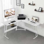 YRLLENSDAN L Shaped Computer Desk, Corner Desk Gaming Table Computer Desk L Shaped Desks Gaming Desks with Large Desktop for