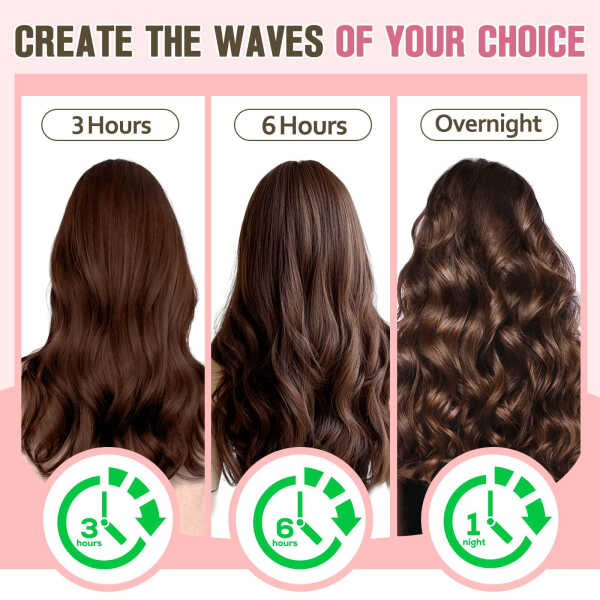 Tivlon Heatless Hair Curls, Heatless Curling Rods, No Heat - No Perm - No Damage to Hair - Overnight Curls Blowout, Heat Free