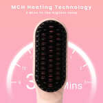 KIPOZI Hair Straightener Brush, Cordless Hair Straightener Brush Portable Hot Comb Straightener, USB Rechargeable & 3 Temp