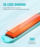 Terviiix Mini Flat Iron for Travel, 1/2'' Small Portable Hair Straightener for Hair Styling, Blue