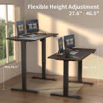 AIMEZO Electric Standing Desk, 48 x 24 inch Adjustable Height Desk with Whole-Piece Tabletop, Stand up Desk for Home Office