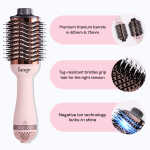 L'ange Hair Le Volume 2-in-1 Titanium Blow Dryer Brush Blush Hot Air Brush with Oval Barrel