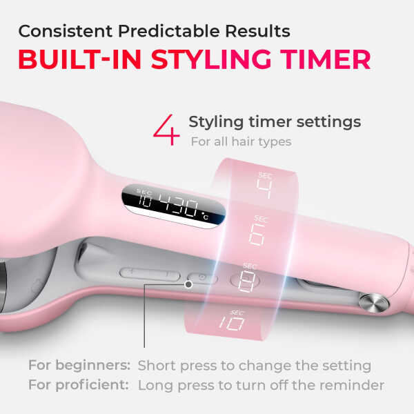 TYMO ROVY Curling Iron & Hair Crimper with 3 Barrels, Ionic Deep Waver Hair Styling Tool, Dual Voltage, Easy to Use,1.25 Inch,