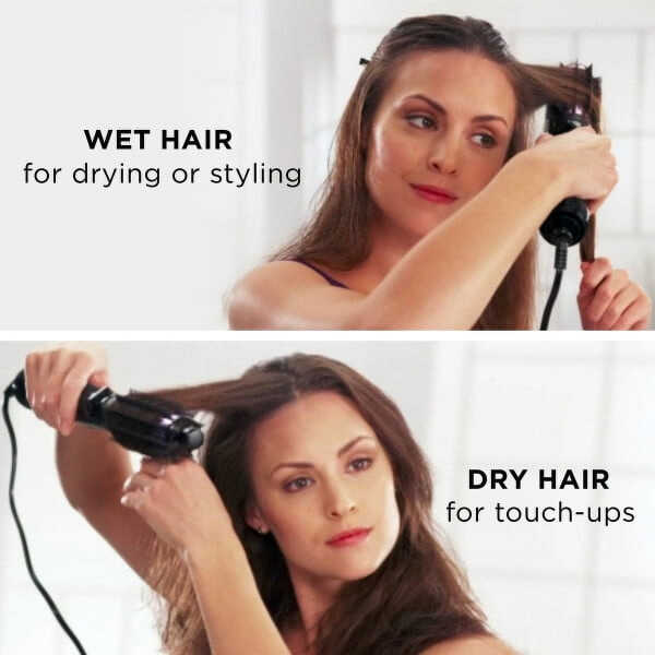 Conair 2-in-1 Hot Air Curling Combo, Includes 1.5-inch Curl Brush and 1.0-inch Aluminum Bristle Brush CD160NN