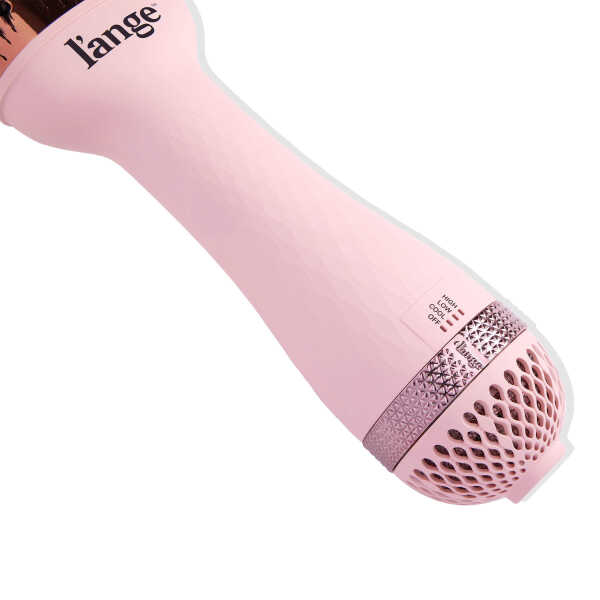 L'ange Hair Le Volume 2-in-1 Titanium Blow Dryer Brush Blush Hot Air Brush with Oval Barrel